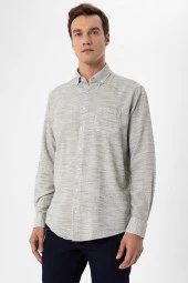 Köşeli Manşet Regular Kalıp Düz Gömlek thumbnail 4