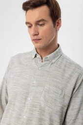 Köşeli Manşet Regular Kalıp Düz Gömlek thumbnail 5