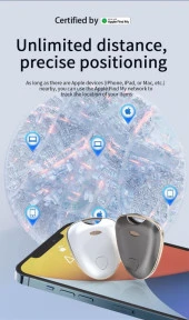 Locator Bluetooth Takip Cihazı Smart Tracker Beyaz APPLE MFI ONAYLI Smart Tag Su geçirmez - 7