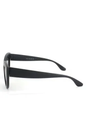 MARMORİS Kalın Çerçeveli Tasarım Cat Eye Mat Siyah Kadın Güneş Gözlüğü MAR-0066 - 4