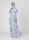 %100 Pamuk Başörtülü Tek Parça Namaz Elbisesi thumbnail 1