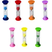 1 DAKİKA Oyun İçin Mini Plastik Kum Saati 8 cm 2 Adet 1 DAKİKA - 1
