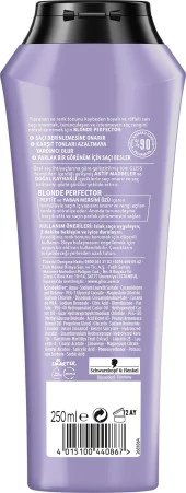 Schwarzkopf Gliss Blonde Perfector Turunculaşma Karşıtı Mor Şampuan 250 ml thumbnail 3