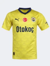 Fenerbahçe Orijinal Yeni Sezon Sarı Çocuk Forma Hediyelik Ahşap Kutulu - 2