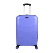 Bagacar Ultra Hafif Kırılmaz Silikon Orta Boy Valiz Lila+ETİKET HEDİYELİ! - 1