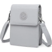 Smart Bags Küçük Telefonluk Kadın Çantası Krinkıl Kumaş 3173 A.Gri - 3
