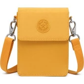 Smart Bags Küçük Telefonluk Kadın Çantası Krinkıl Kumaş 3173 Hardal - 1