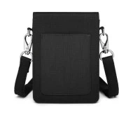 Smart Bags Küçük Telefonluk Kadın Çantası Krinkıl Kumaş 3173 Siyah - 4