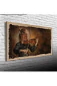 Kemancı Kız Canvas Tablo (60x120) - 1