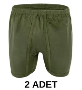 2 Adet Erkek % 100 Pamuk Arjantin Penye Boxer Asker Yeşili (65 Kilo-115 Kilo) - 1