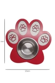 Patili Kedi Mama kabı Kedi Su Kabı Küçük ırk köpek mama ve su kabı Mavi 24x25cm - 1