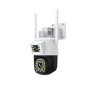 Çift Kameralı Alarmlı Polis Çakarlı Suya dayanıklı 5 Megapixel Güvenlik Kamerası - 4