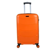 Bagacar Ultra Hafif Kırılmaz Silikon Orta Boy Valiz Turuncu+ETİKET HEDİYELİ! - 1