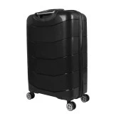 Bagacar Ultra Hafif Kırılmaz Silikon 3lü Set Valiz Siyah+ETİKET HEDİYELİ! - 4