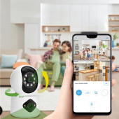 iç Mekan 5 Megapixel Çift Kameralı Pet , Bebek, ofis ve ev güvenliği kamerası - 3