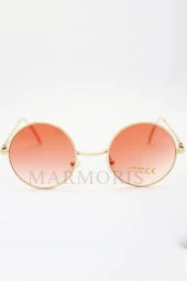 MARMORİS Yuvarlak Şeker Renkli Kadın Güneş Gözlüğü Uv400 Pembe MAR-0076-2 - 1