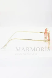 MARMORİS Yuvarlak Şeker Renkli Kadın Güneş Gözlüğü Uv400 Pembe MAR-0076-2 - 4