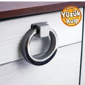 Yüzük Düğme Sarkaç Krom Kulp Mobilya Mutfak Dolabı Çekmece Dolap Kulpları Kapak Kulpu Kulb Metal - 1