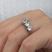 Kraliçe Taçı Gümüş Beştaş Yüzük thumbnail 3