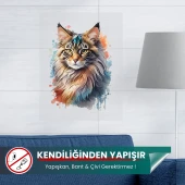 Renkli Kedi Posteri, Premium Baskı Poster, Statik Akıllı Kağıt, Kedili Poster (Yapay Zeka Tasarım) thumbnail 1