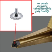 Beyaz Eşya Raf Mobilya Bingo Rotil Ayakları M8 Civatalı 8 Mm Metal Profil Ayağı 1.5 Cm (4 ADET) thumbnail 3