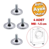 Beyaz Eşya Raf Mobilya Bingo Rotil Ayakları M8 Civatalı 8 Mm Metal Profil Ayağı 1.5 Cm (4 ADET) thumbnail 1