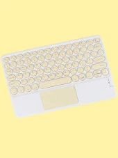 Wenn Tab 8" Uyumlu Kablosuz Bluetooth Şarj Edilebilir Mini Q TouchPad'li Klavye thumbnail 4