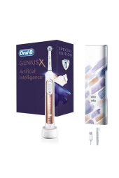 Oral-B Genius X AI Art of Brushing RoseGold Şarj Edilebilir Diş Fırçası Seyahat Kabı 456432 (4210201295594) - 1