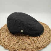 Kare Dikişli Erkek Kasket Siyah Renk - 2