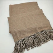 Çift Taraflı Kadın Şal Kahve Renk - 2