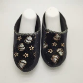 Kalp İşlemeli Kadın Patik Siyah Renk - 8