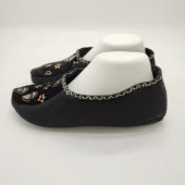 Kalp İşlemeli Kadın Patik Siyah Renk - 9