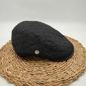 Kare Dikişli Erkek Kasket Siyah Renk - 10