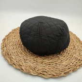 Kare Dikişli Erkek Kasket Siyah Renk - 12