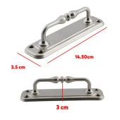 Çekme Kolu Kapı Tutma KulbuSaclı El Tutamagı 14,5 cm Krom Metal Kulp Kapı Tutamağı - 2