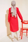 Uzun Model Klasik Yaka Tunik Kırmızı - 3