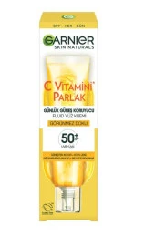 Garnier C Vitamini Parlak Günlük Güneş Koruyucu Fluid Yüz Kremi Görünmez Doku 50 Spf  40 ml - 1