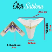 Mobilya Kanepe Çekyat Sehpa TV Ünitesi Koltuk Ayağı Baza Ayak 12 cm Beyaz Altın thumbnail 1