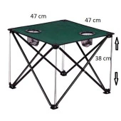 Katlanabilir Kamp Piknik Bahçe Masası Yeşil thumbnail 3
