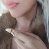 Vaoov 925 Ayar Gümüş İncili İsim Kolye thumbnail 5