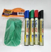 Artline157 Tahta Kalem Seti 4Renk Siyah-Kırmızı-Mavi-Yeşil + Tahta Silgisi - 1