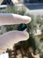 Faset Kesim Yeşil Safir Taşı 25 Karat - 9