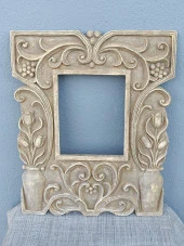 Dekoratif Oyma Desenli Mermer Çerçeve 41x51cm 004 - 2