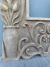 Dekoratif Oyma Desenli Mermer Çerçeve 41x51cm 004 - 3
