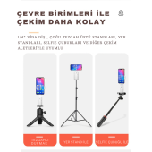 TechTic Yüz İzleme 360 Derece Telefon Tutucu Vlog Canlı Yayın Selfie Telefon Gimbali - 6