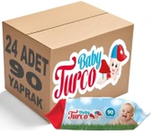 Baby Turco Islak Havlu Mendil Klasik 90 Yaprak 27 Li Set Plastik Kapaklı 2430 Yaprak - 1