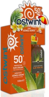 Ostwint Spf 50+ Güneş Kremi 100 ml E Vitaminli + Aloe Vera Jel 100 ml - 1