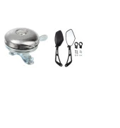 BİSİKLET KROM ZİL & KELEPÇELİ AYNA SET - 1