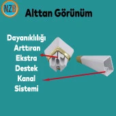 Mobilya Kanepe Çekyat Sehpa TV Ünitesi Koltuk Ayağı Baza Ayak 15 cm Beyaz Altın thumbnail 5