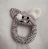 Kedi Çıngırak Amigurumi Organik Oyuncak - 1